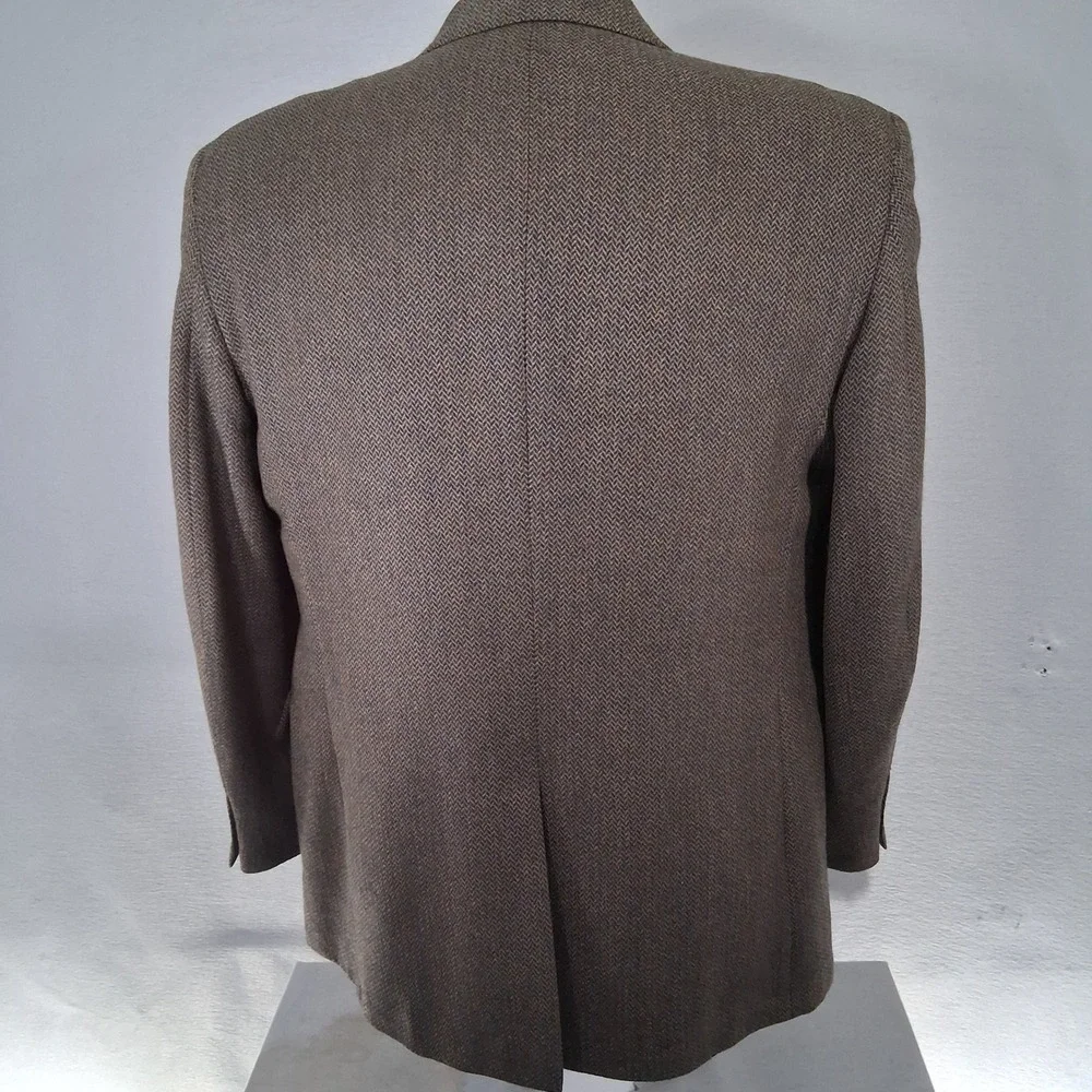 Jos. A. Bank Blazer Mens 44R Brown Herringbone Two Button Sport Coat